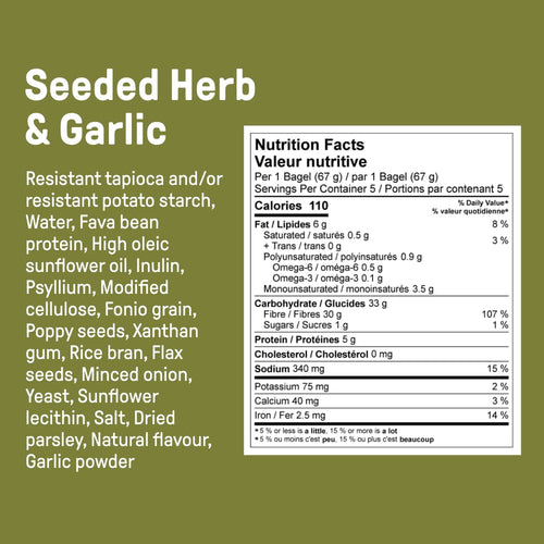 Bagel aux herbes et à l'ail Carbonaut sans gluten