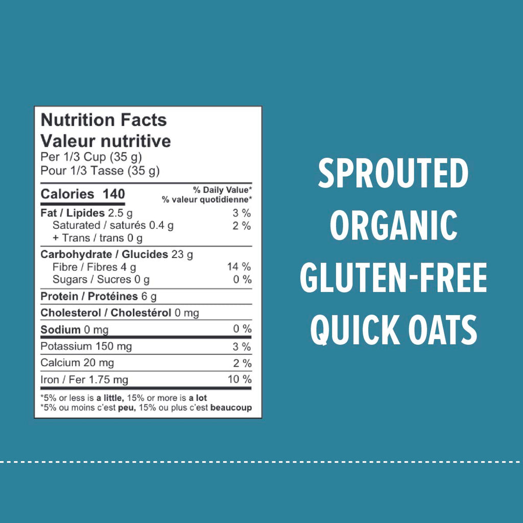 Organic Sprouted Quick Oats, 24 oz.